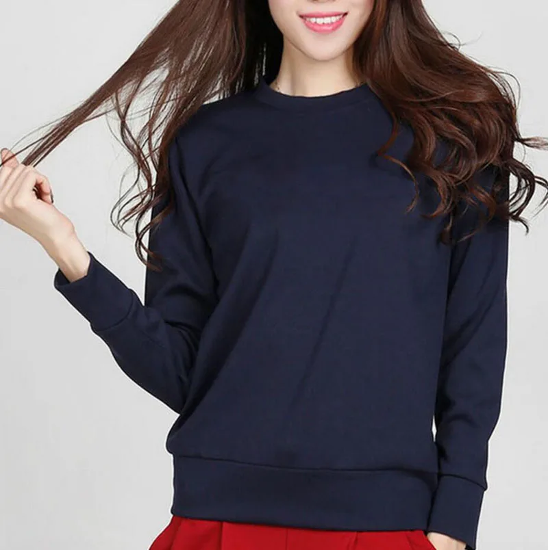 

New arrival solid color women sweatshirt basic hoodies 2019 autumn winter casual slim fit fleece simple style hooded S-2XL
