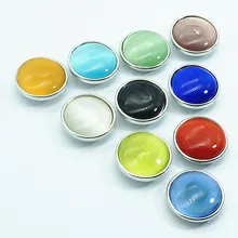 Мода красота 10 шт Смешанные Красочные Круглый кошачий глаз камень 18 мм застёжка, бусинка застежка браслета ювелирные изделия оптом NS0011