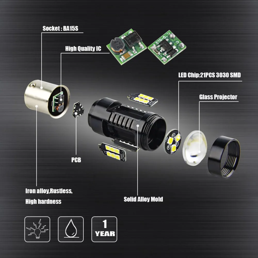2 шт. 1156 BA15S P21W BAU15S PY21W Led R5W 1157 BAY15D P21/5W резервный тормоз поворота одиночные огни DRL