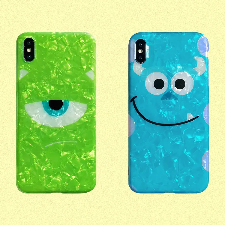 

NewArrival Shell Mike Wazowski iphone case for 6 7 8 plus X MAX Dirt-resistant Anti-knock Abstract Fitted Case Cute