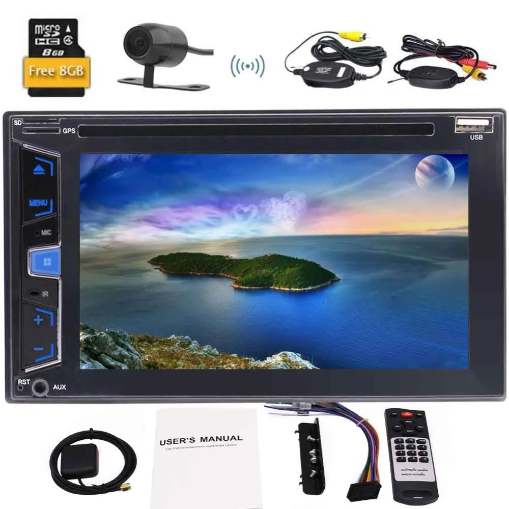 6.2'' Double 2 Din car radio Media Player Radio Stereo GPS automagnitol radio cassette recorder 