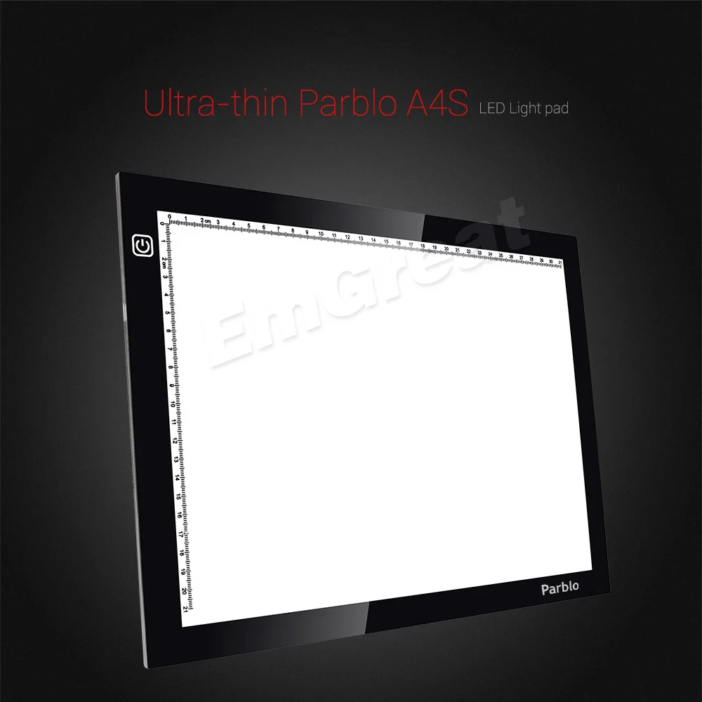 Koop Parblo a4 led light pad kopie tracing light box borad a4s grafische licht pad als huion l4s + 15 inches wol voeringzak + handschoen