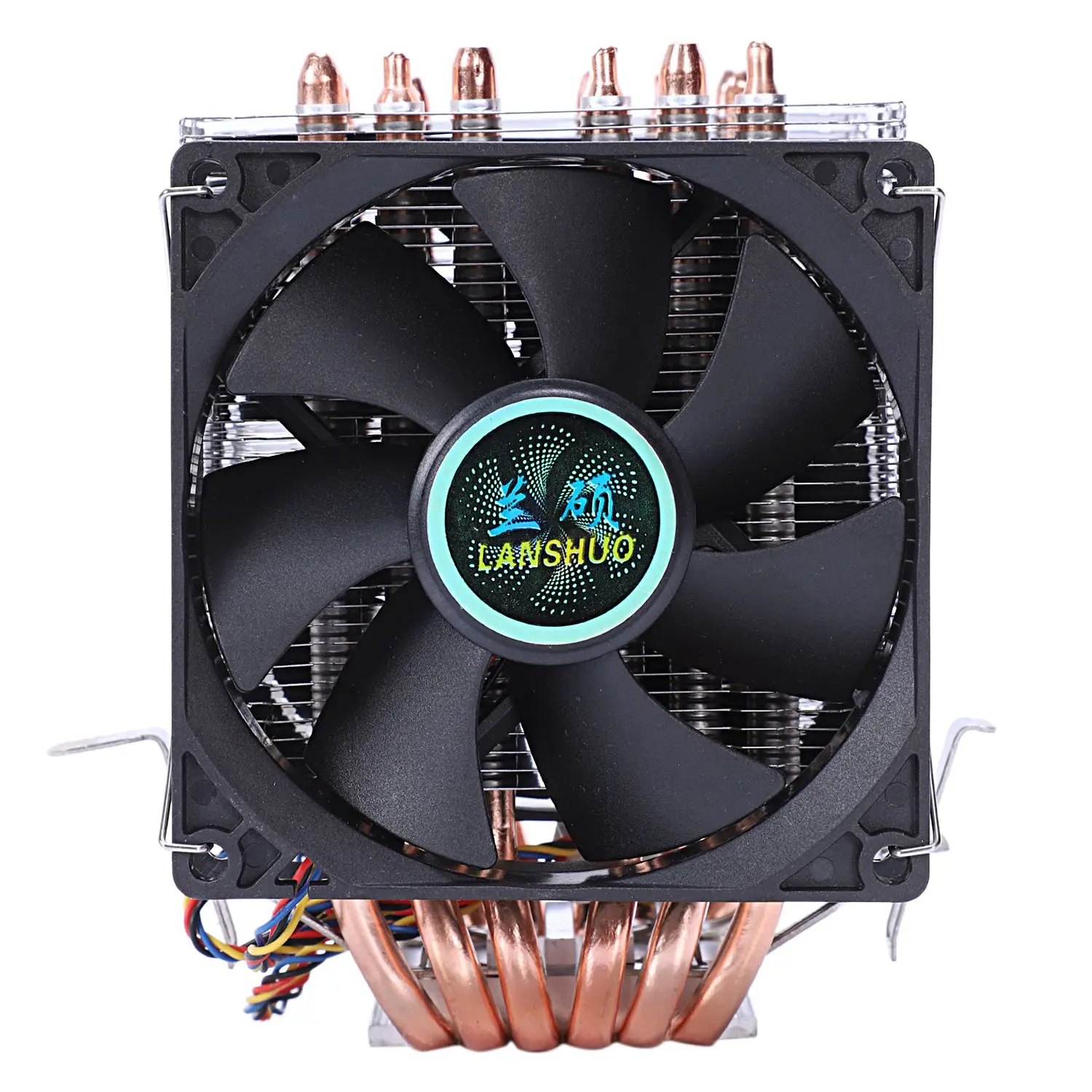 

Lanshuo 6 Heat Pipe 4 Wire Without Light Double Fan Cpu Fan Radiator Cooler Heat Sink For Intel Lga 1155/1156/1366 Cooler Heat