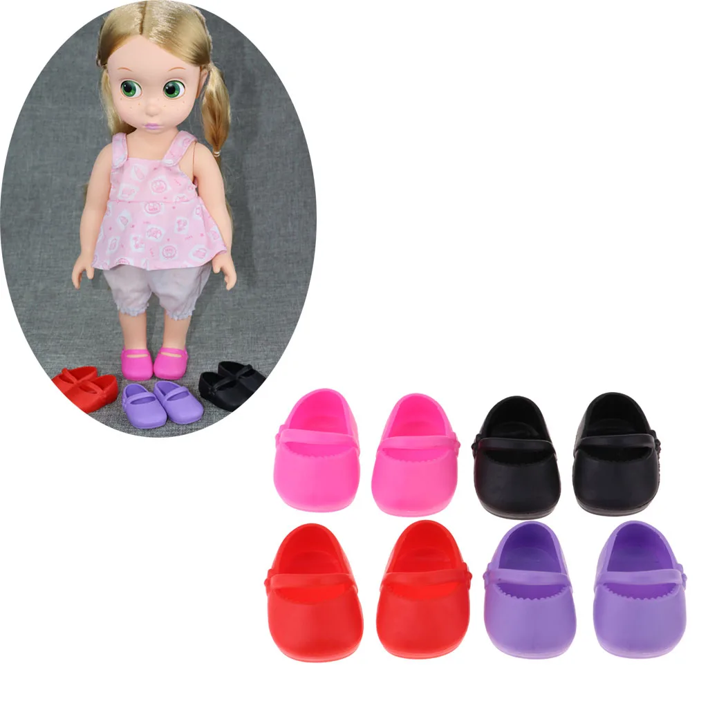 4 Pairs Sandals Shoes Flats for 16inch Sharon and Other Doll Casual Outfit