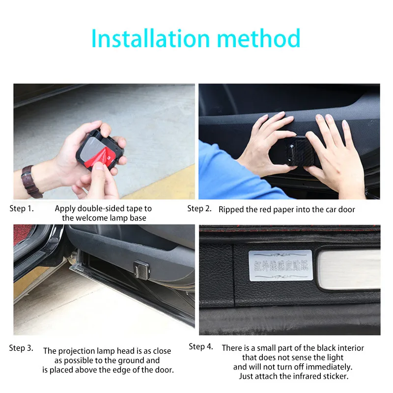 1PCS Wireless LED Car Door Welcome Laser Projector Logo Ghost Shadow Light for Nissan Ford BMW Toyota Mercedes Mazda Audi Lexus (18)