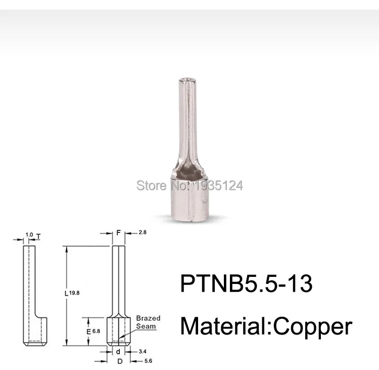 PTNB5.5-13 non-изолированный штырь терминалы электрические разъемы Холодные терминалы
