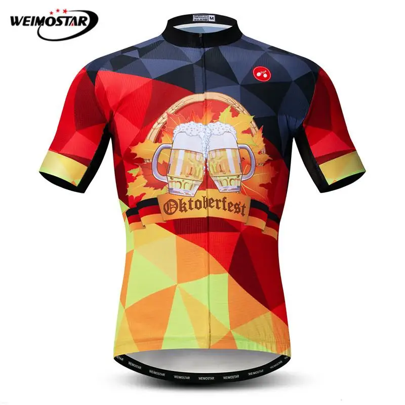 

Weimostar Germany Cycling Beer Jersey Pro Team Cycling Clothing Summer Road MTB Bike Jersey Shirt Quick Dry Bicycle Wear Clothes
