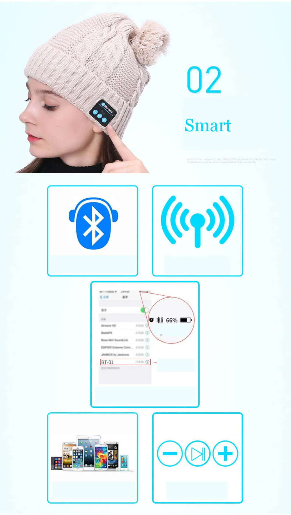 Bluetooth Headset Cap-5