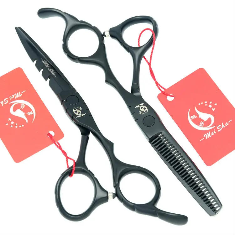 Meisha JP440C профессиональные ножницы для прореживания 5,5 дюймов/6,0 дюймов черные лучшие ножницы для стрижки волос Парикмахерские ножницы для волос стрижка HA0193