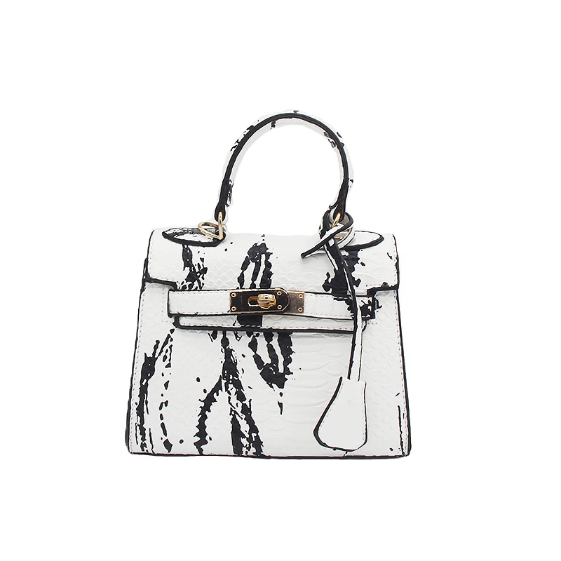 

Kajie Brand High Quality Gold Lock Snake Skin Leather Chain Small Designer Handbags Ladies Satchels Evening Messenger 2018