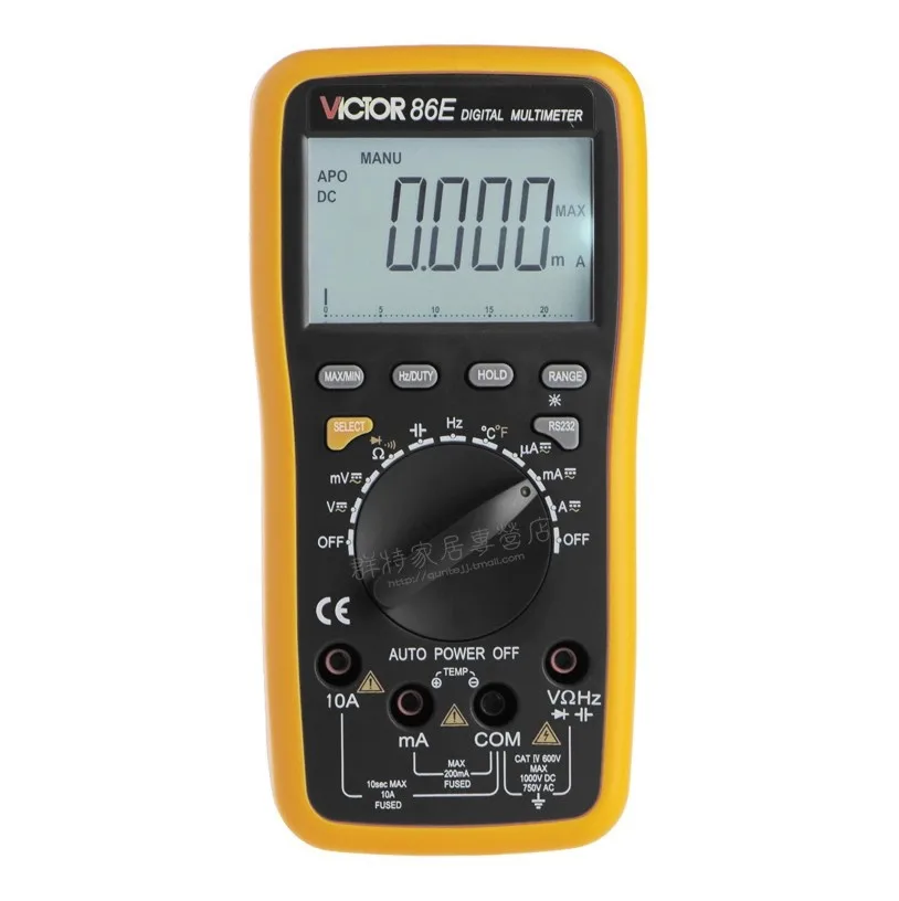 VICTOR VC86E 4 1/2 Цифровой точный мультиметр/частота/Емкость/температура с USB