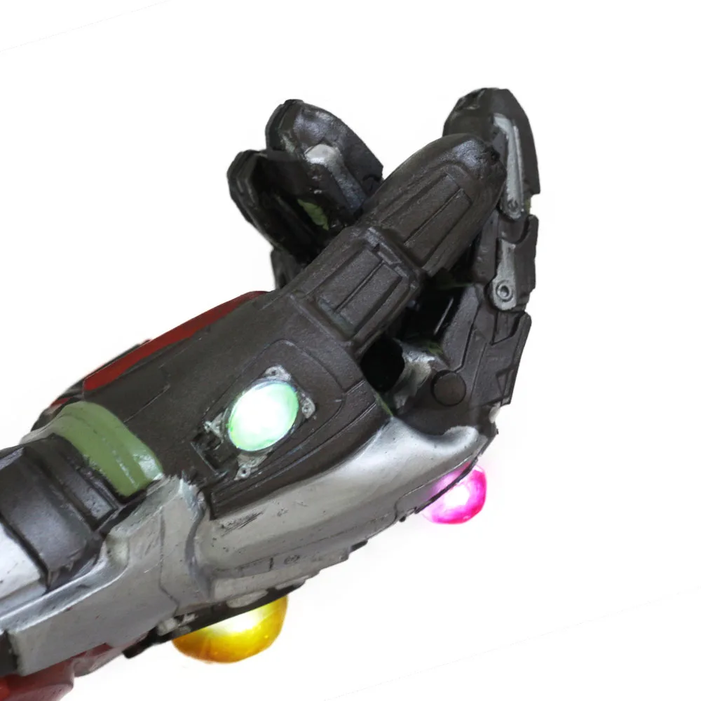 Светодиодный светильник Endgame супергерой Железный человек Тони Старк камень бесконечности косплей перчатки Arm Armor ручная перчатка тип латекса