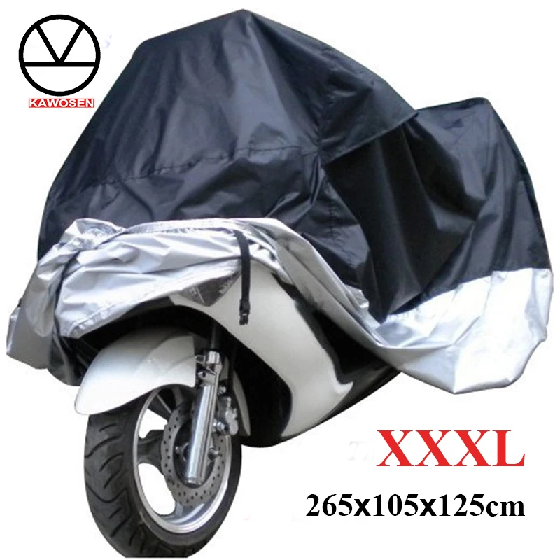 

KAWOSEN Big Size XXXL Motorcycle Cover Waterproof Outdoor Uv Protector Dustproof, Covers for Motorcycle,Motor Cover Scooter G