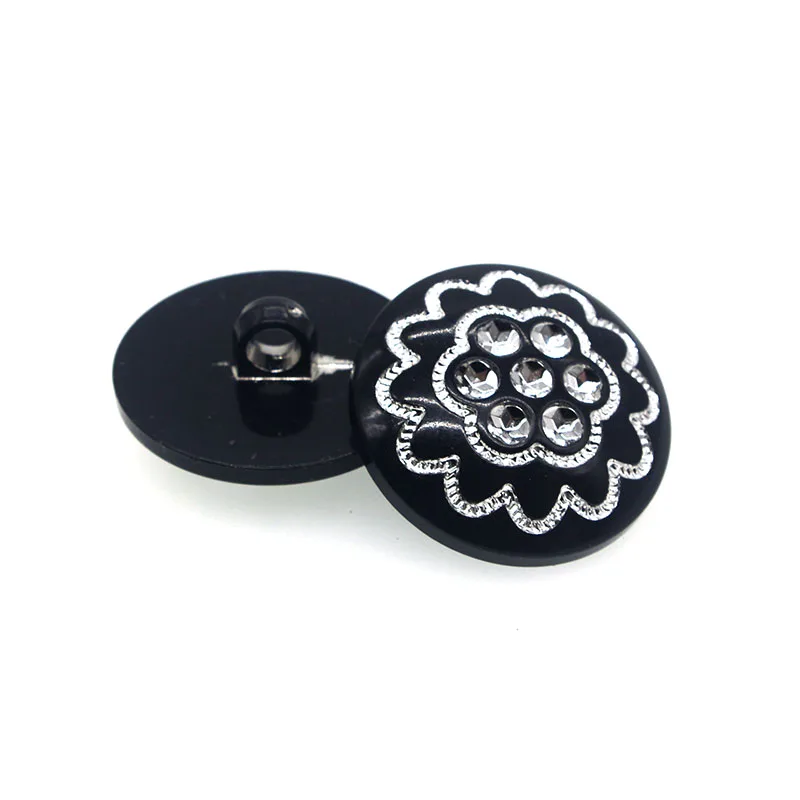 

SHINE10PCs Plastic Sewing Buttons Scrapbooking Round Shank Imitation Diamond Costura Botones Decorate AC0011