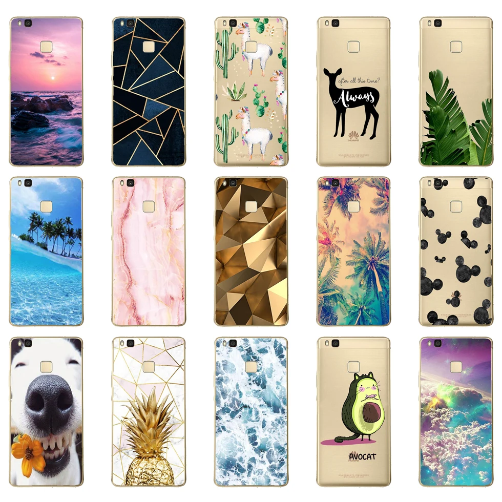 

10SX For Cover Huawei P9 Lite Case Cute Animal Silicon Soft TPU for Funda Huawei P9 Lite Case 2016 P9 P9Lite Phone Back Cases