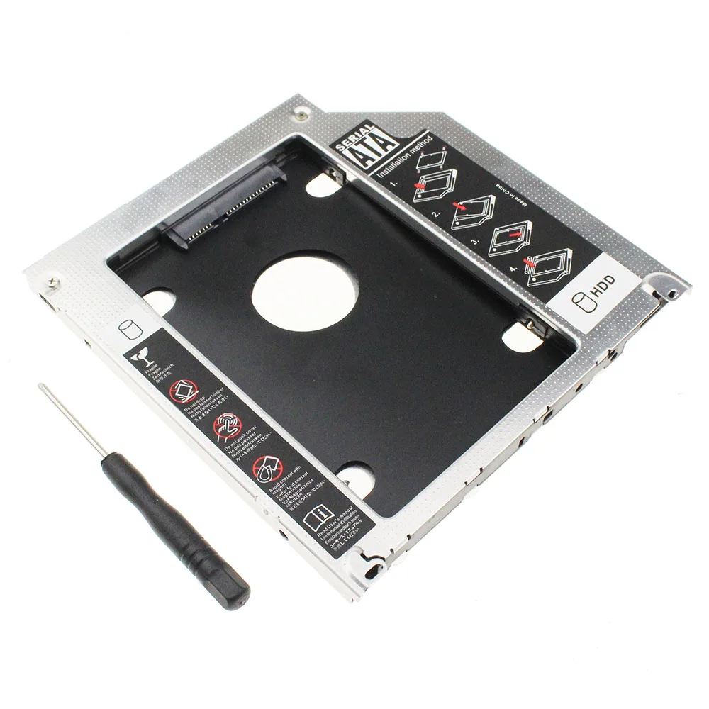 Алюминиевый SATA 3,0 2nd HDD Caddy 9,5 мм SSD чехол HDD корпус для Apple Macbook Pro Air 1" 15" 1" SuperDrive Optibay