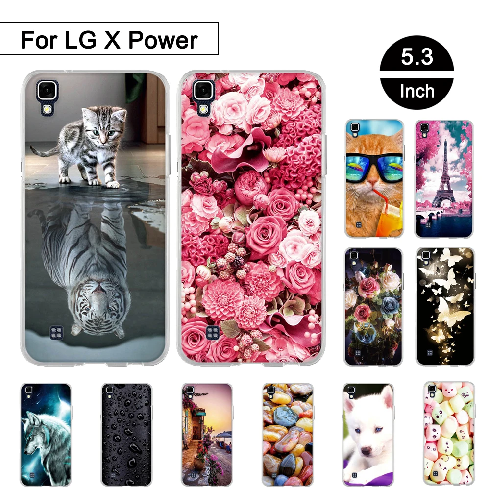 Чехол для LG X Power K220DS LS755 5 3 дюйма силиконовый защитный чехол K220 K450 мягкий из ТПУ с
