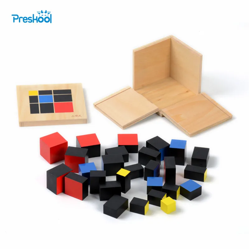  Baby Toy Montessori Trinomial Cube Math for Early Childhood Education Preschool Training Learning T