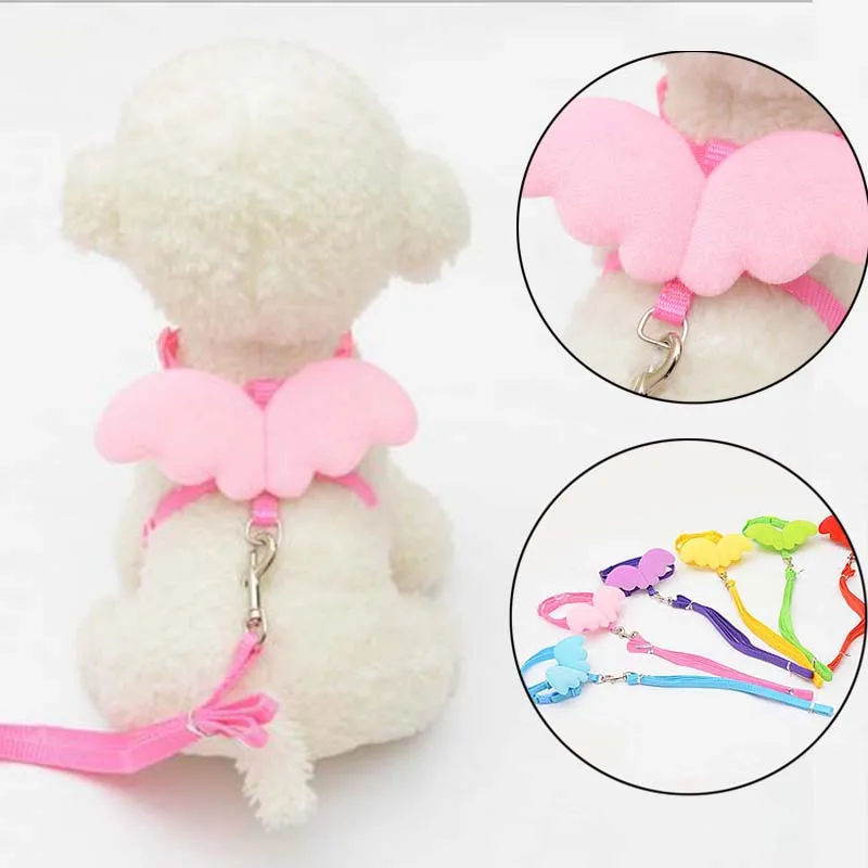 Cute Little Angel Wing Breathable Leash Pet Puppy Dog Harness for Small Dogs Animals Walking Hand Strap Supplies | Дом и сад