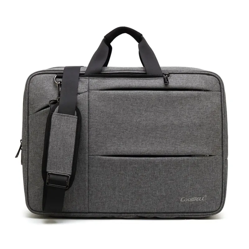 17 дюймов многофункциональный бизнес рюкзак для ноутбука, короткий чехол для мужчин и женщин, для офиса, путешествий, водонепроницаемый компьютер, сумки на плечо, подарок - Цвет: Gray