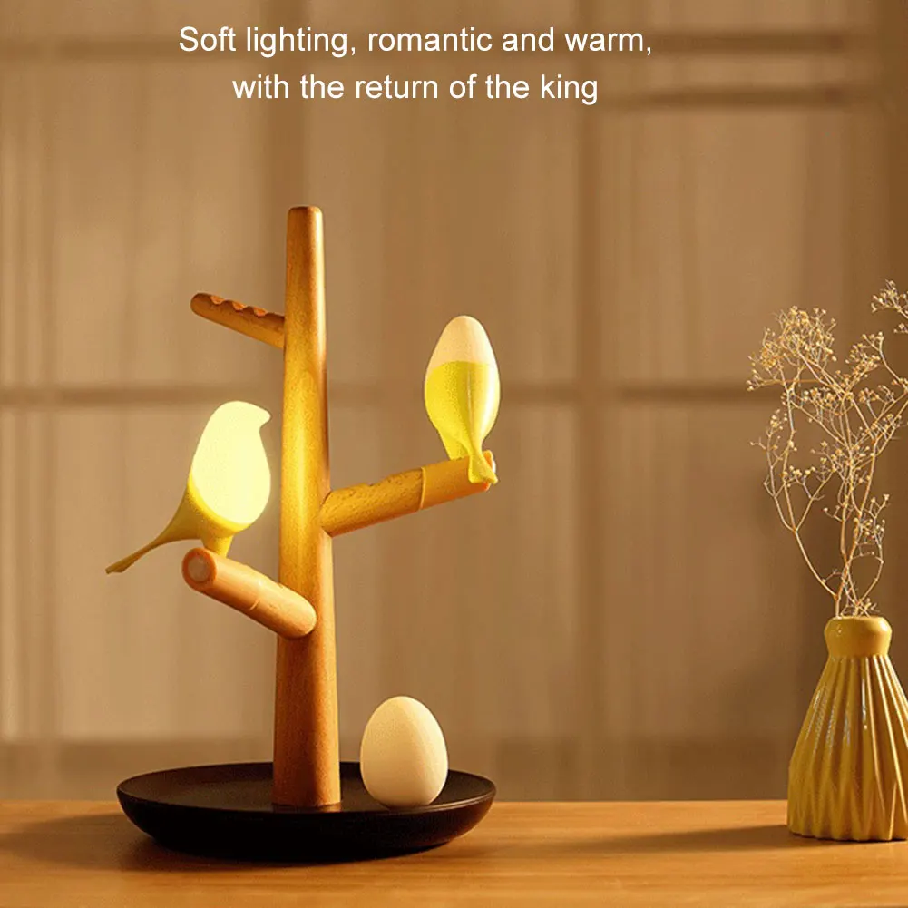 

USB Charging LED Table Lamp Tree Branch 3200K Infrared Sensor Night Light No Flickering for Home JA55