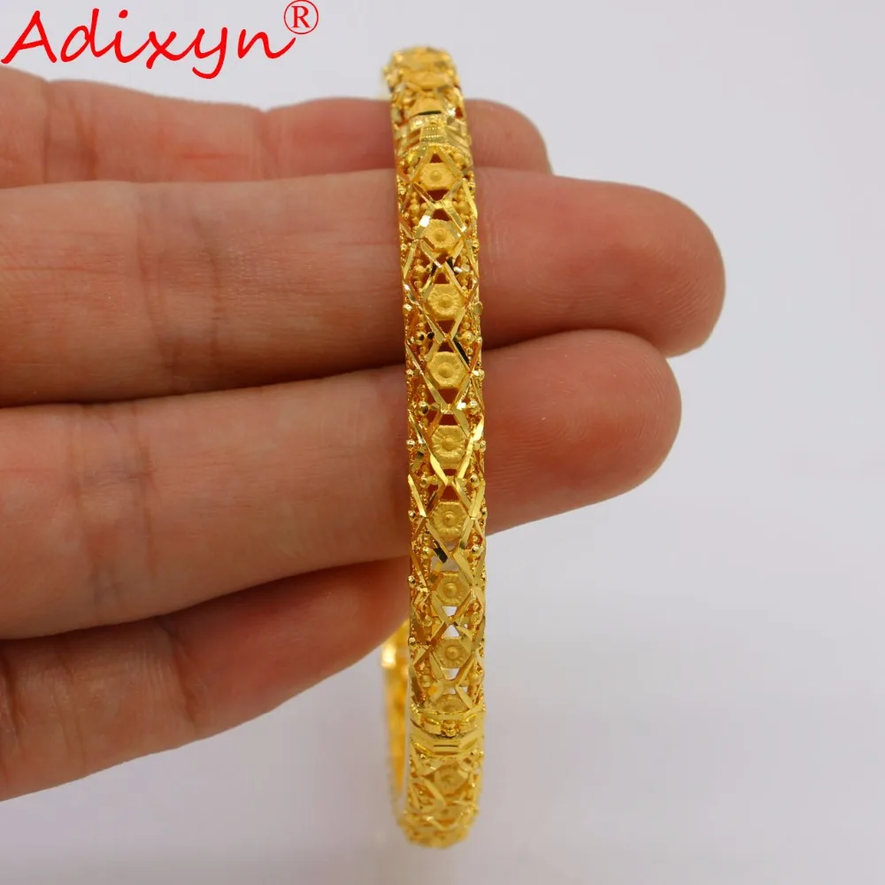 Adixyn золотой цвет браслеты и браслеты золотые браслеты Дубая для женщин Эфиопский/арабский/Ближний Восток вечерние подарки N04185