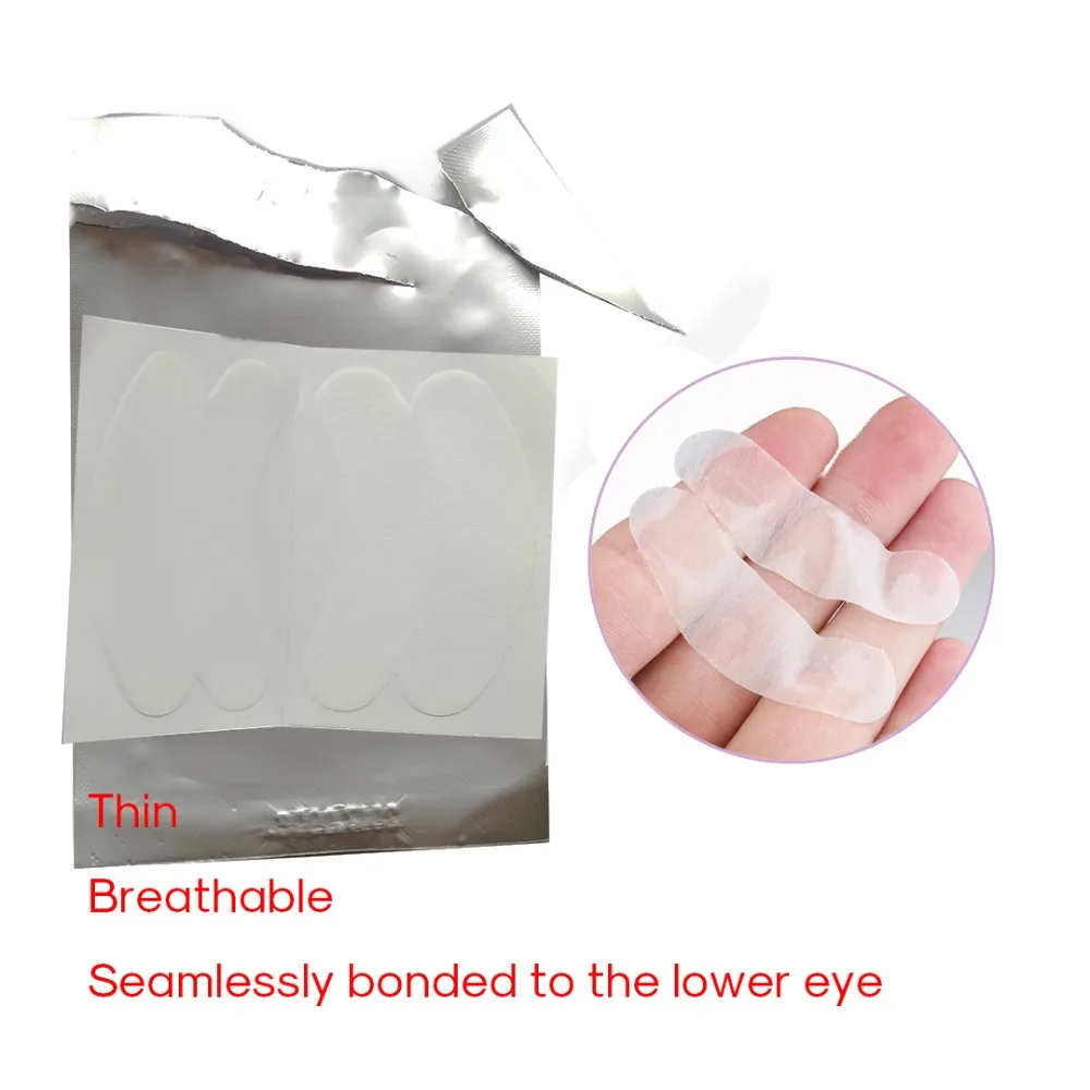 

100 pairs/box Thin gel eyelash patch flexible Silver Pack Lint Gel Under special Eye Pad Patch Collagen and Hyaluronic eye pads