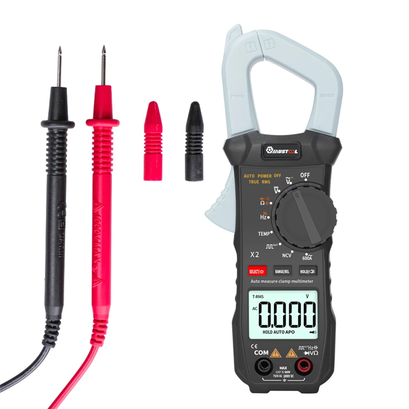 

MUSTOOL X2 Pocket Multimeter 6000 Counts True RMS Clamp Meter AC Voltage and Current Digital Meter With Square Wave Output