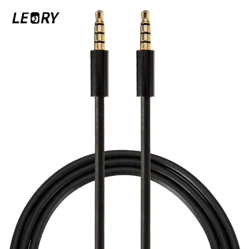LEORY 3.5MM AUX Audio Cable 4 Pole Jack Male To Male Headphone