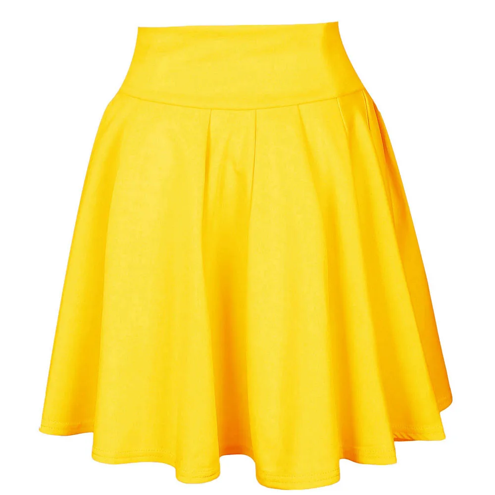 Minifalda de verano para mujer, Falda amarilla para fiesta, cóctel, Skater,  venta al por mayor, novedad - AliExpress
