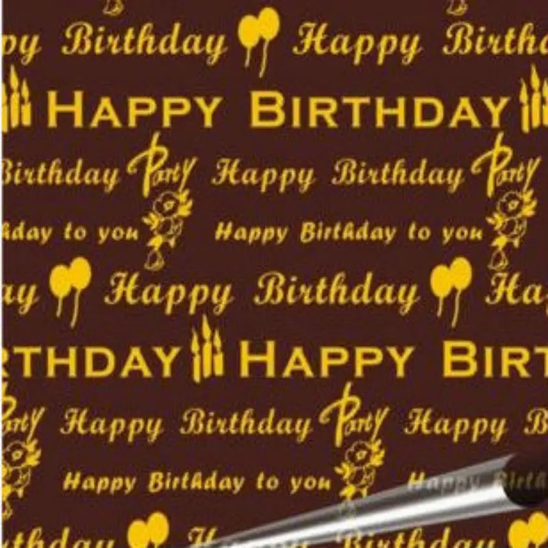 Feuille De Chocolat A Motifs Joyeux Anniversaire 10 Feuilles Par Paquet Decoration De Chocolats 8 07x12 6 Pouces Aliexpress