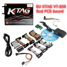 Онлайн Версия Ktag V7.020 EU K-tag V2.25 прошивка 7,020 ECU программист красный PCB без жетонов нужно с GPT кабелем