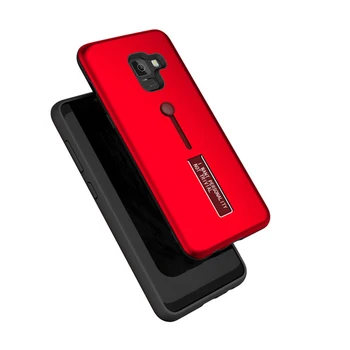 

500pcs Hybrid PC + TPU Finger Loop Strap Case For Samsung Galaxy S10 E S9 S8 Plus Note 9 8 A8 A6 Plus Matte Anti-Scratch Cover