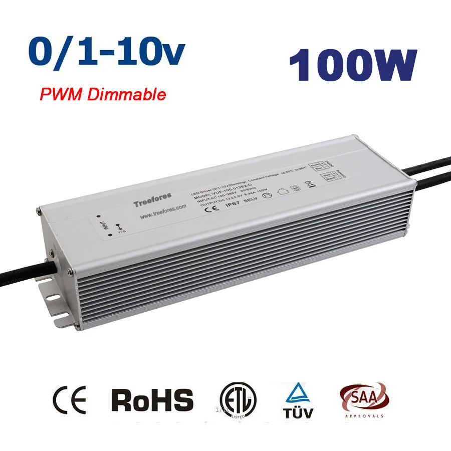 30 Вт 60 80 100 120W 150W 0 10В ШИМ затемнения постоянного тока 12V IP67 светодиодный