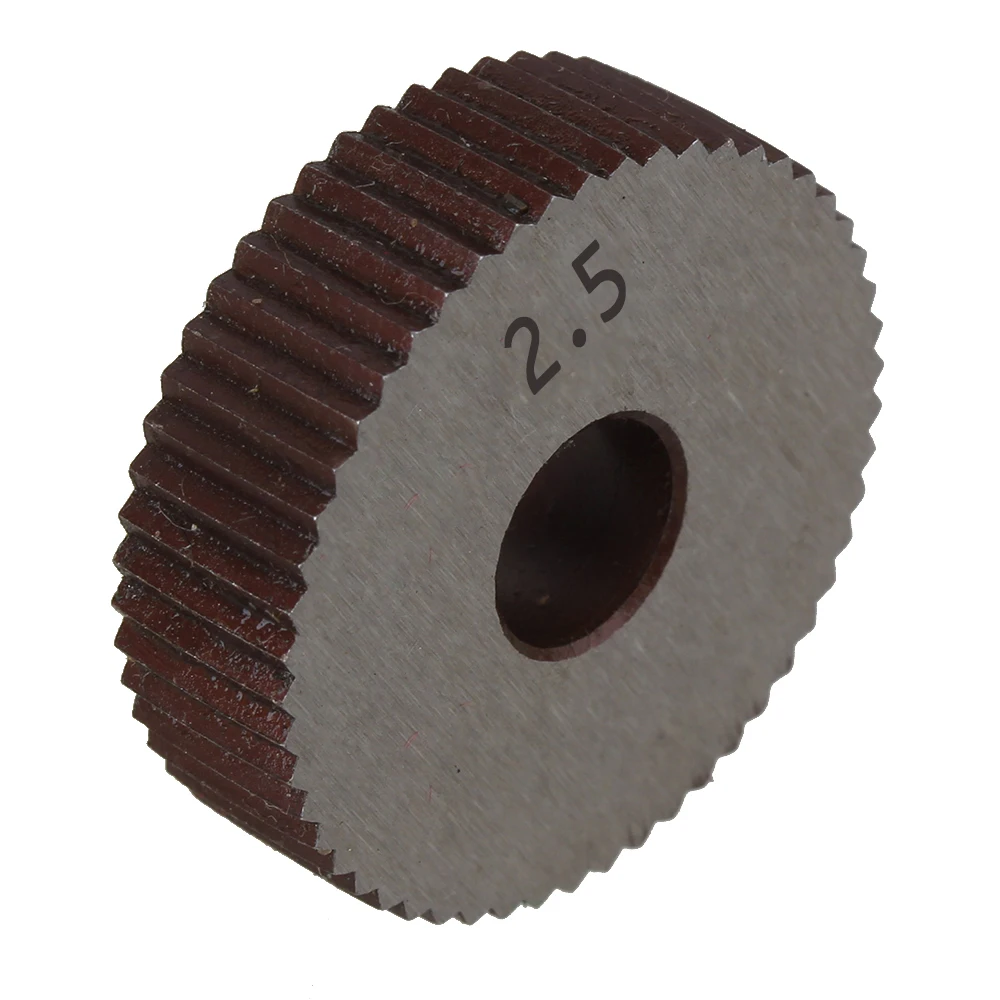 2Pcs Gear Hob Straight grain 2.5mm Wheel knurl HSS Wheel Knife Knurled Lathe Embossing Machine Tools Accessories