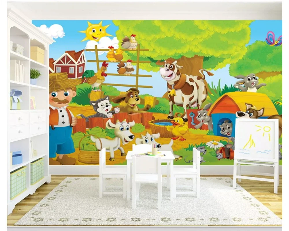 Beibehang старшие обои Модные Современные Простые картины счастливой фермы Детская комната фон papel де parede 3d обои