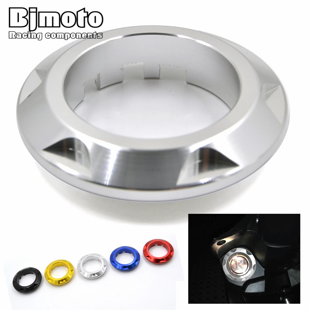 

ISC-TMAX Motorcycle CNC Aluminum Ignition Switch Cover Ring Motocycle Accessories Stickers For Yamaha T MAX 530 2013 2014 2015