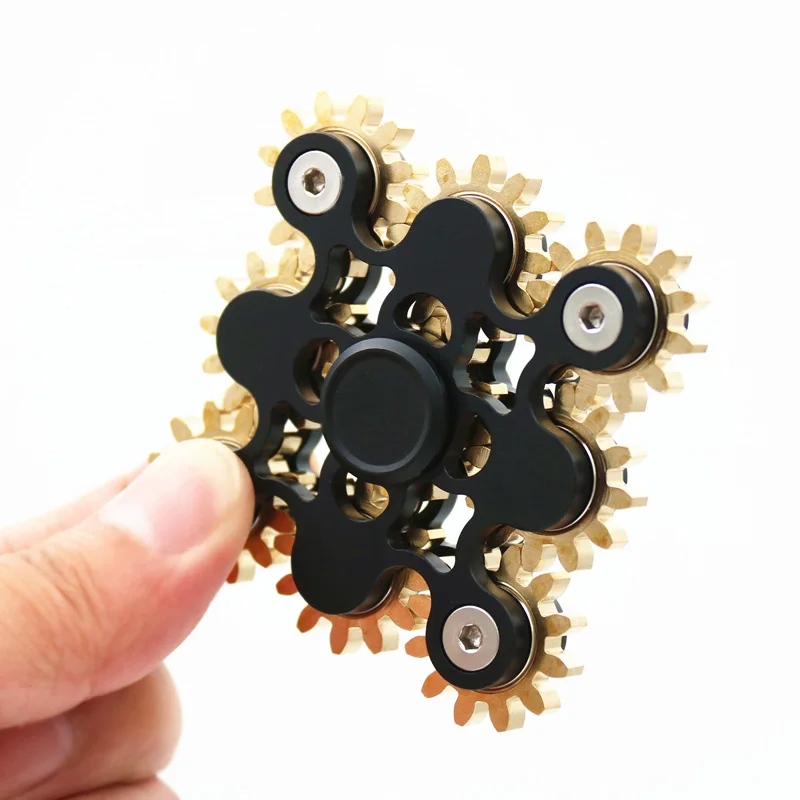 Tri-Spinner ручной Спиннер 9 связь duivel niveau Grappige металлический EDC ручной Спиннер для Autisme ADHD анти стресс для непосед игрушка