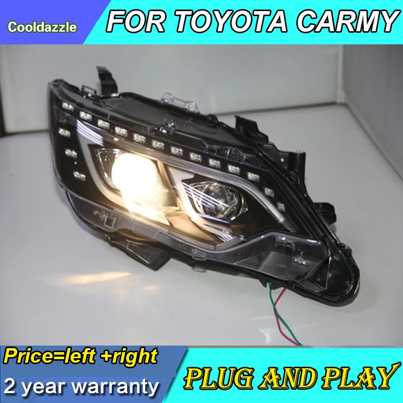 Фары для Toyota Camry 2015 года передние фары поворотный сигнал дневные ходовые огни