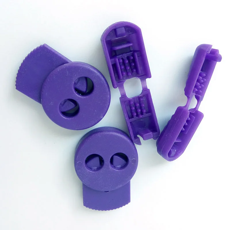 JUP1-50 Sets Purple Magnetic Elastic Shoes Buckles Decorative Buckles Child Adult Closures No-tie Shoelaces Never Tie Lace Again