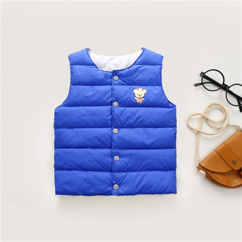 fashion Kids Girls Vests Children's Down Parkas Cotton Warm Vest Baby
