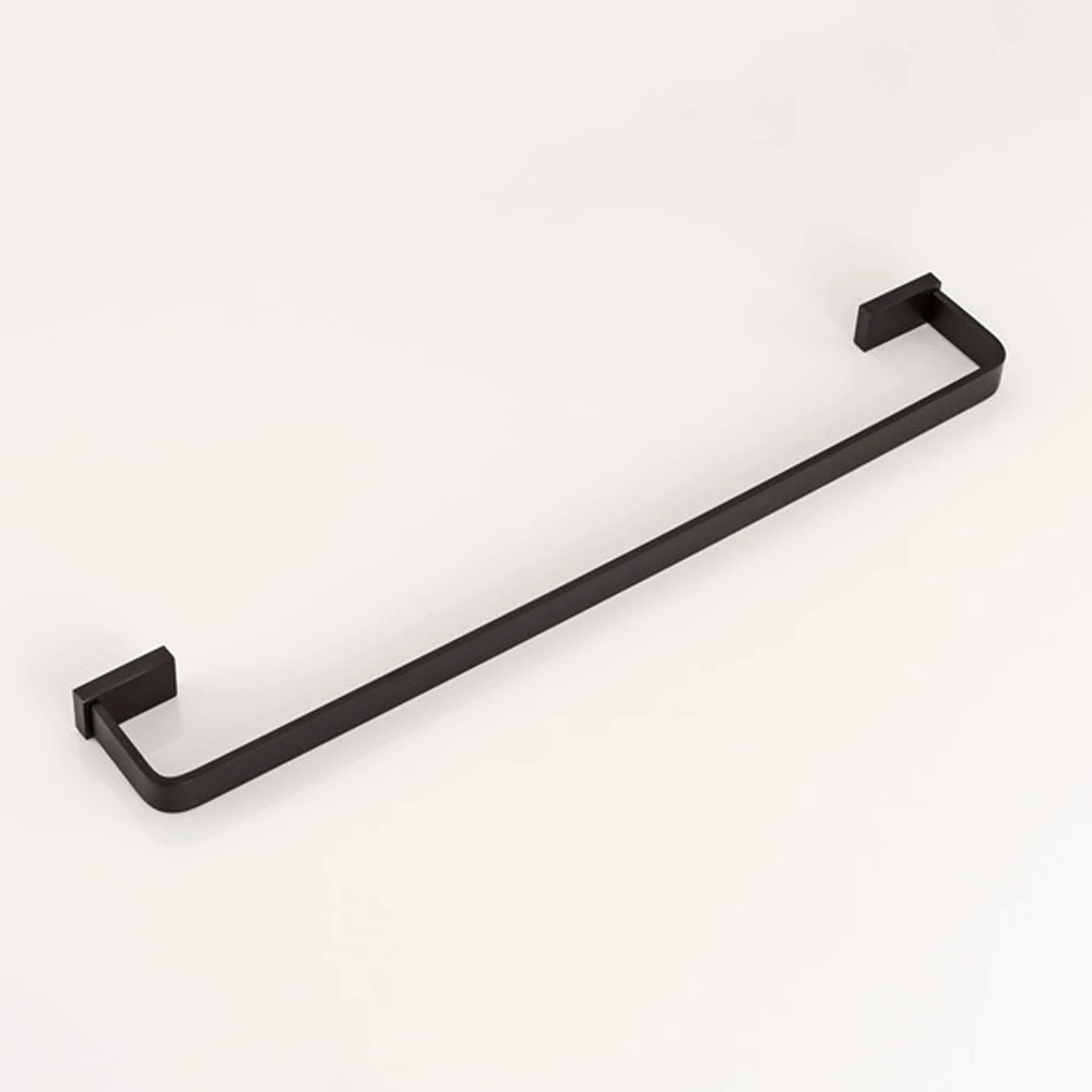 Sus 304 stainless steel single towel bar square matte black towel rack towel shelf bathroom wall mounted towel holder in towel bars from home improvement