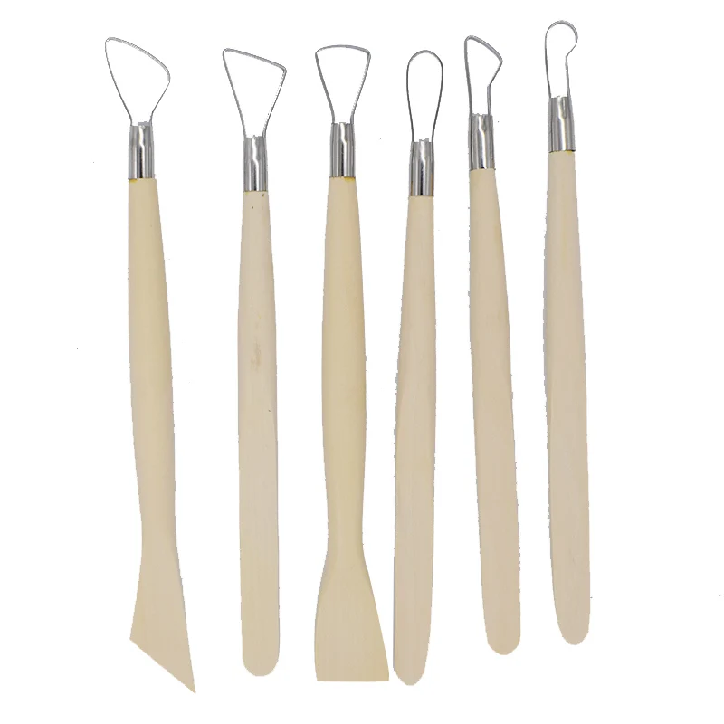 Double Head Wood Polymer Clay Tools Sculpting Pottery Ceramic Tools for