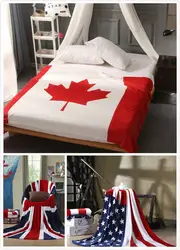 Новый Канада США Великобритания многофункциональное одеяло чехлы для диванов простыня кидает британский и Американский флаг полосатые