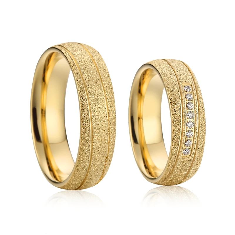 18k Gelb Gold Emery Uberzogene Liebe Allianzen Paar Hochzeit Band Ringe Fur Manner Und Frauen Versprechen Anniversary Ehe Ring 2021 Rings Aliexpress