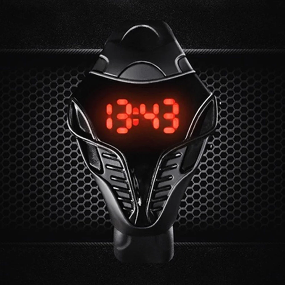

Fashion Gift Silicone Wristwatch Unisex Cool Electronic Calendar Triangle Dial Digital Watch Led Reminder Sport Valentine's Day