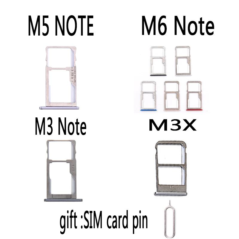 

For Meizu M3X m3 note M5 note m6 note SIM Card Slot Tray Replacement phone small parts free shipping
