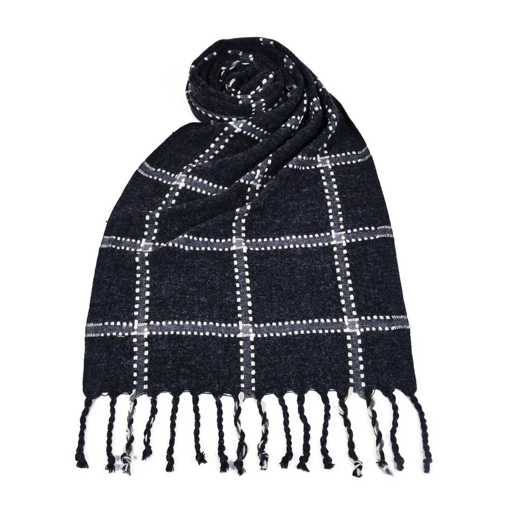 [RUNMEIFA] зимний треугольный шарф для женщин, брендовая дизайнерская шаль бежевого цвета Gezellige Gecontroleerd Deken, шаль большого размера