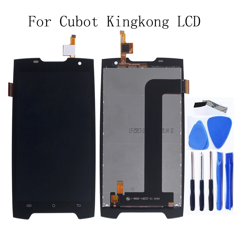 

5.0" For Cubot King Kong LCD Display+touch screen digitizer replacement For Cubot King kong Screen lcd display Repair kit+ Tools
