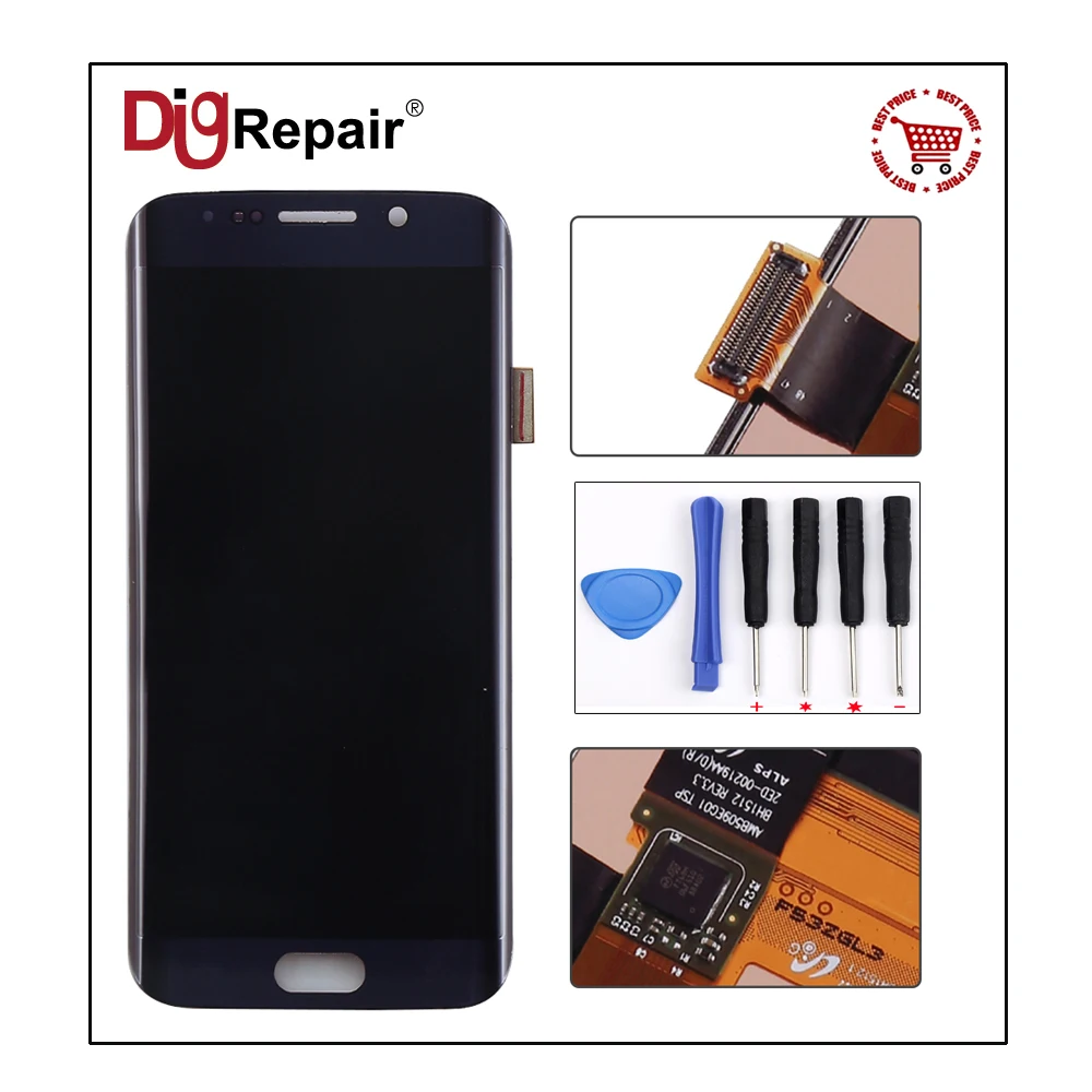 Испытано 5," дюймов синий для samsung Galaxy S6 край G925 G925F G920V ЖК-дисплей Дисплей Панель планшета Сенсорный экран сборки Запчасти+ Инструменты